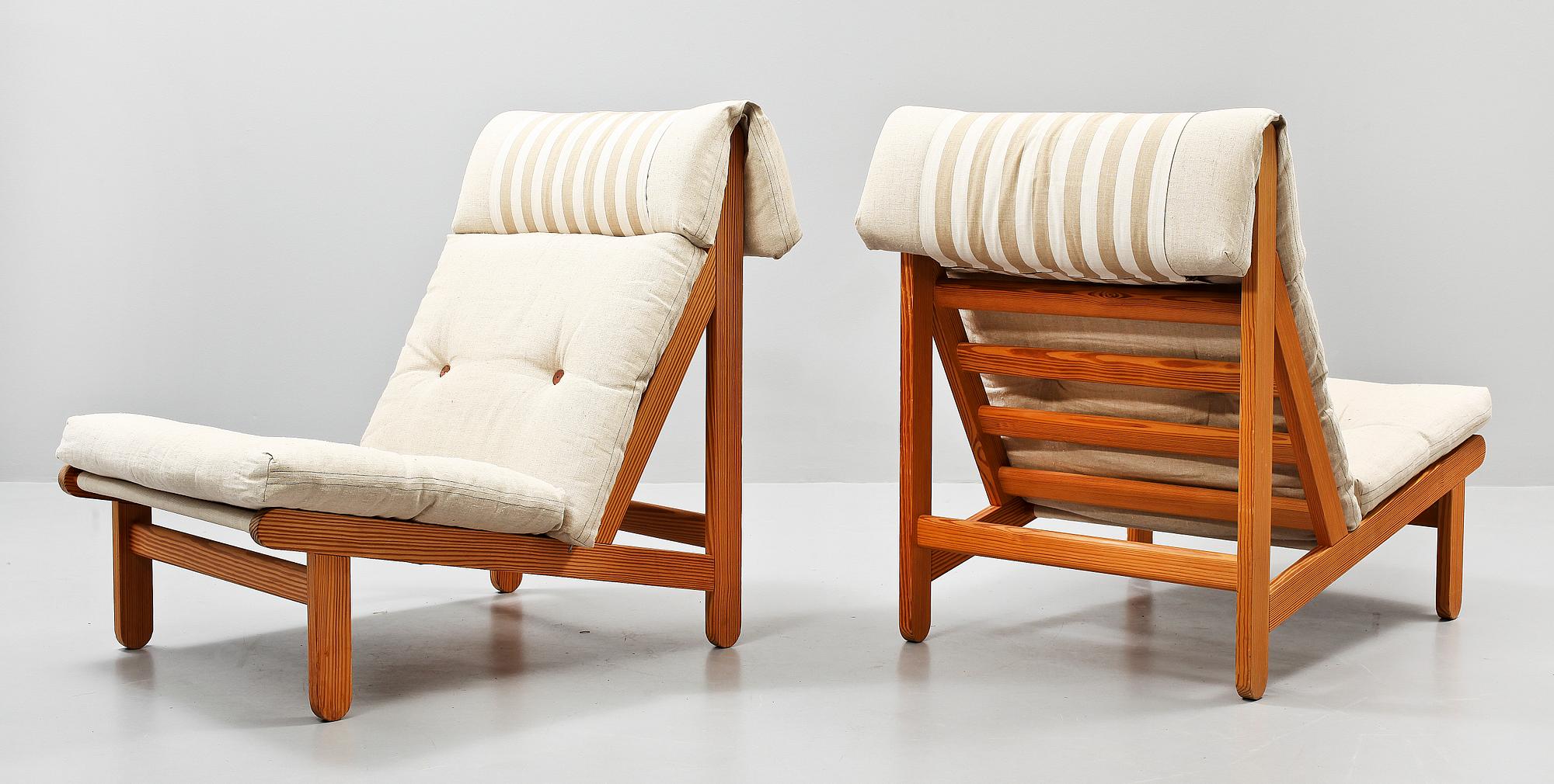 VILSTOLAR, ett par, "The Rag Chair", Bernt för Schiang, Danmark.