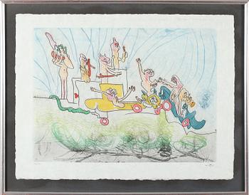 ROBERTO MATTA, färgetsning, signerad och numrerad 72/100.