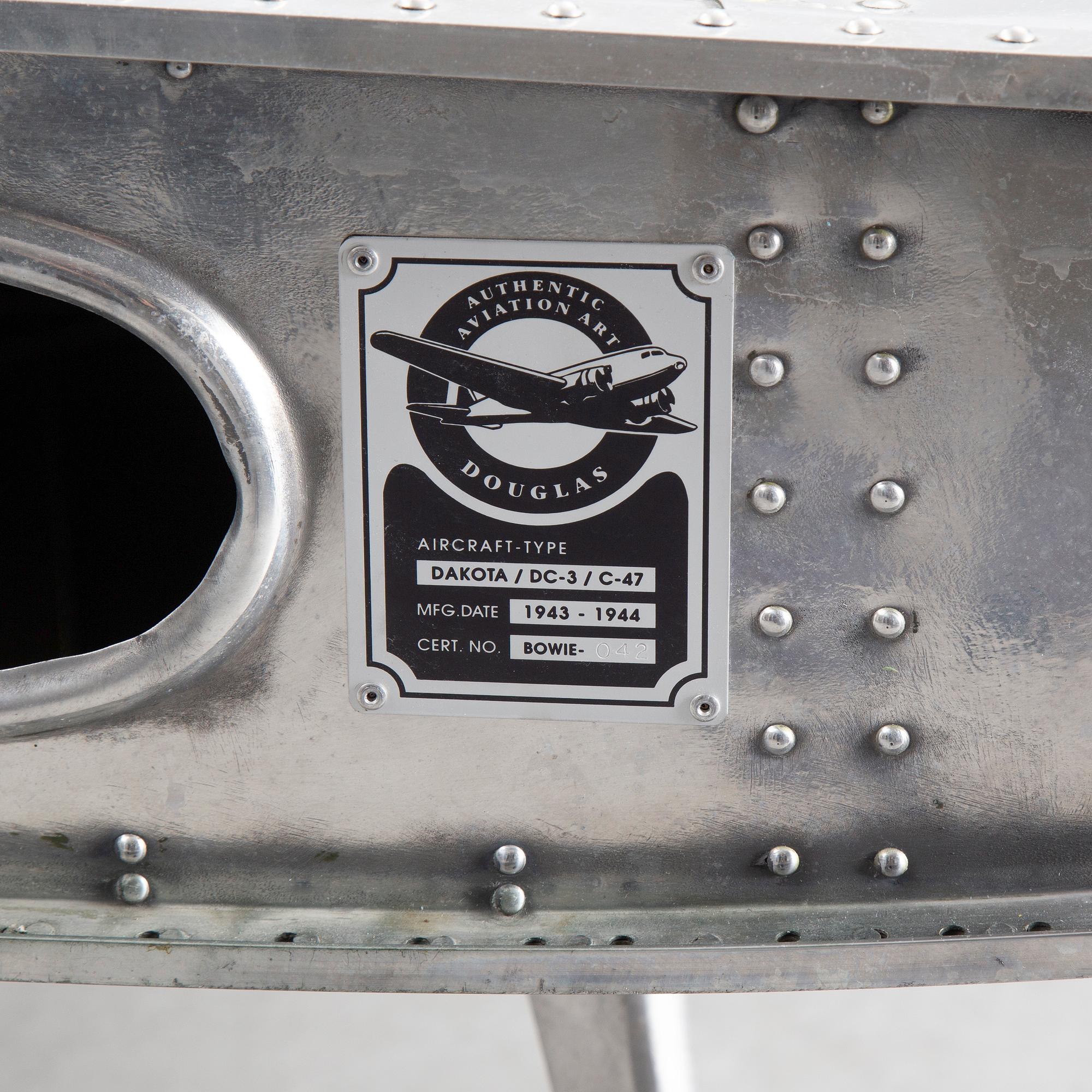 A desk, aeroplane wing from DAKOTA/DC3/C-43. MFG.DATE 1943-1944.