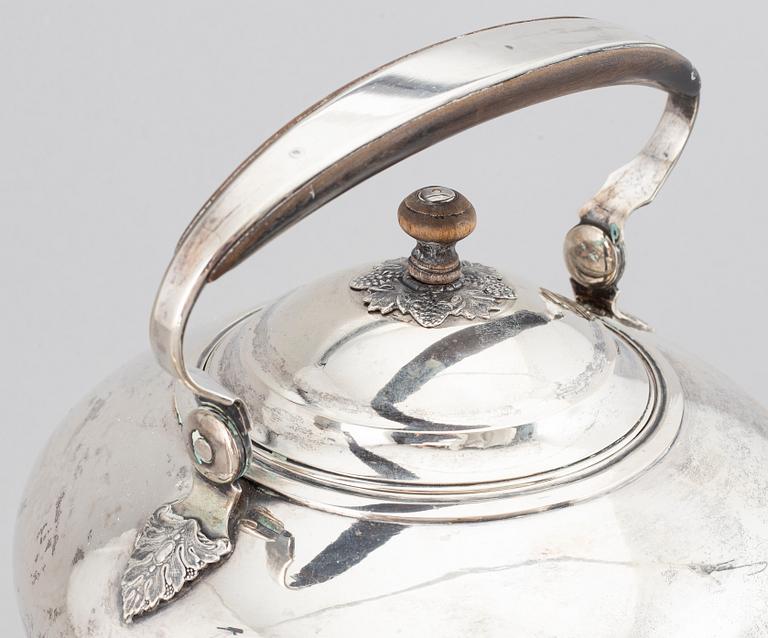 JOHAN FREDRIK BIÖRNSTEDT, a silver teapot, Stockholm 1816-17.