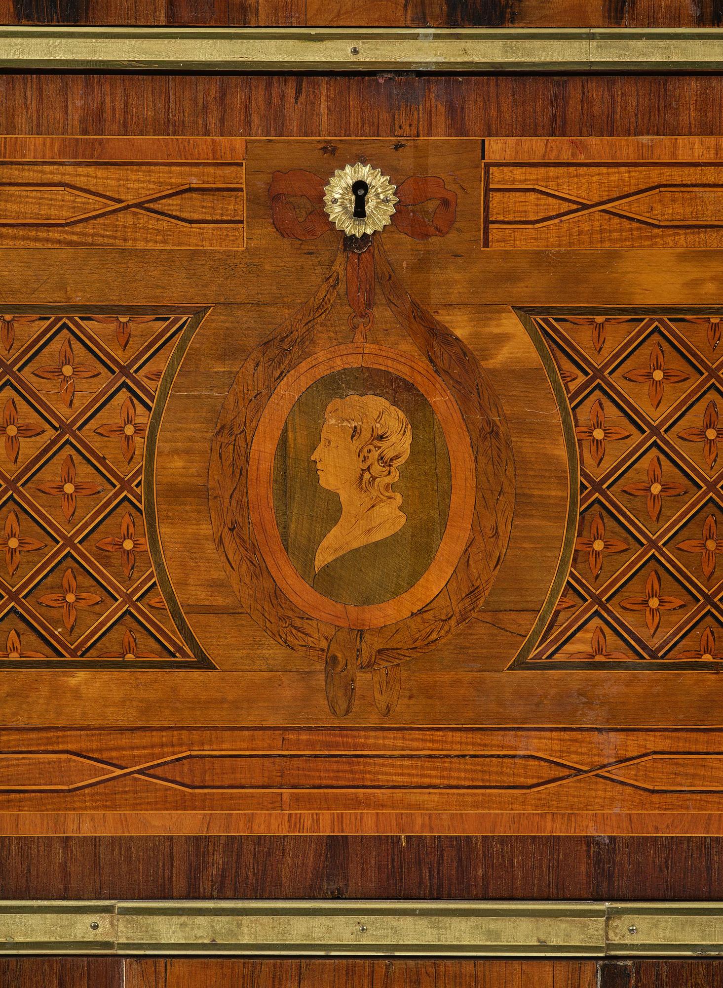 A Gustavian 18th century secretaire by Gottlieb Iwersson, master 1778, not signed.