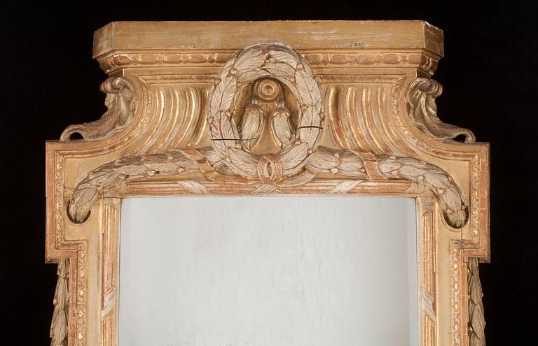 A late Gustavian late 18th century mirror.