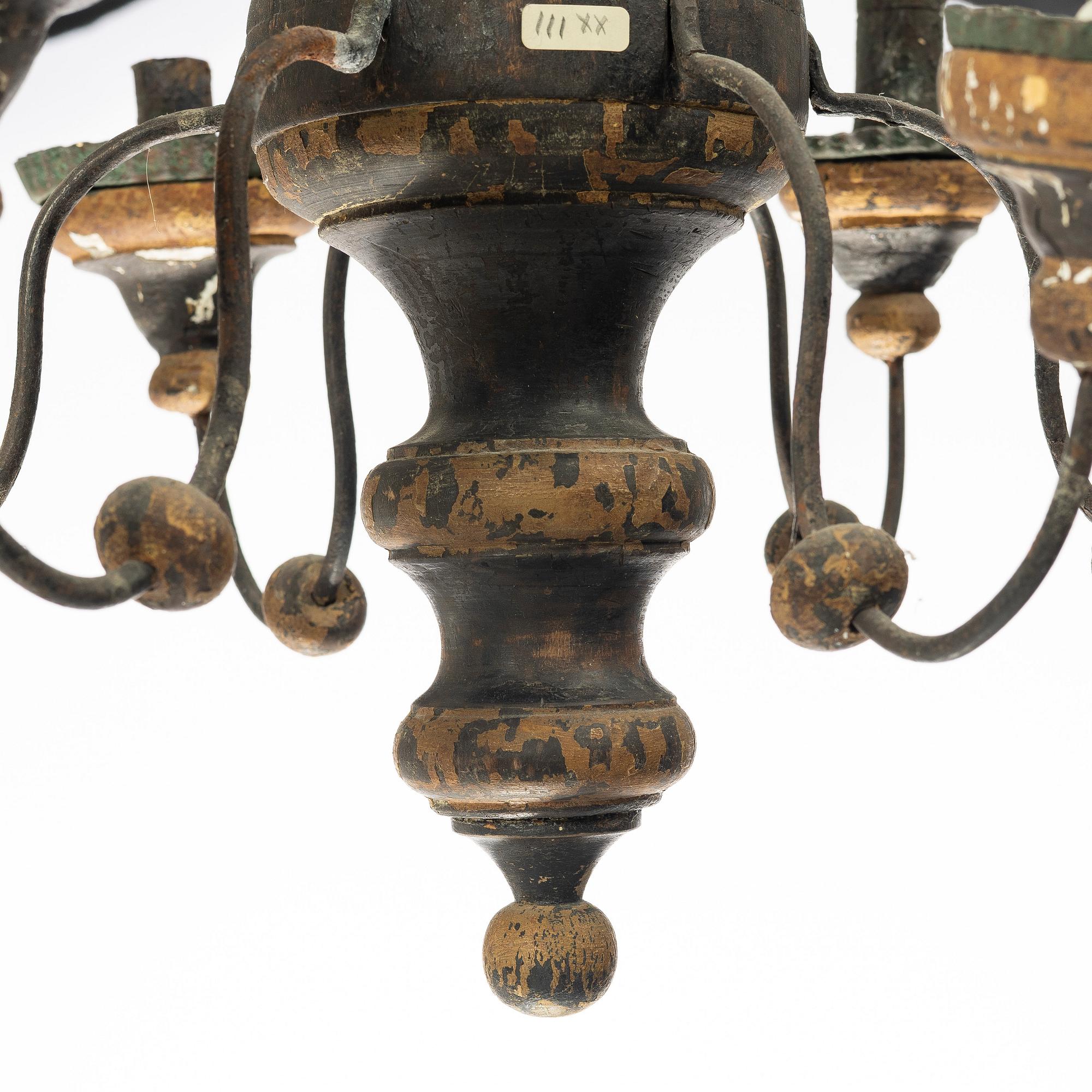 Candle holder. Folk art, Jämtland, late 19th century.