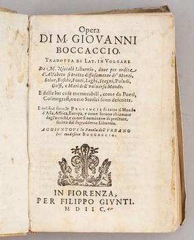 Boccaccio 1598, Livy 1645 (2 vol).