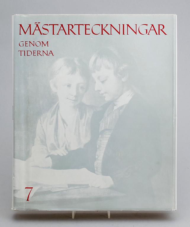 BÖCKER, 8 volymer, "Mästarteckningar Genom Tiderna", Allhems Förlag 1965.
