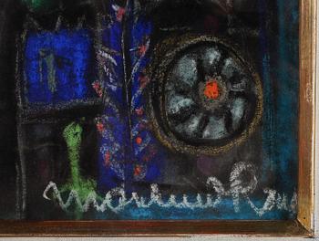 LOUIS MARCHAND DES RAUX, pastell, signerad.