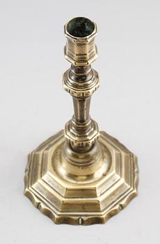 LJUSSTAKE, mässing, 1700-tal.