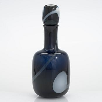 Timo Sarpaneva, karaff, glas, "Blues", signerad Timo Sarpaneva 98/1985.