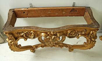 SPEGEL MED KONSOLBORD, nyrokoko. 1800-talets andra hälft. Prov; Svaneholms slott.