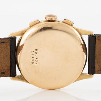 Universal Genève, Compur, "Salmon Dial", chronograph, ca 1942.