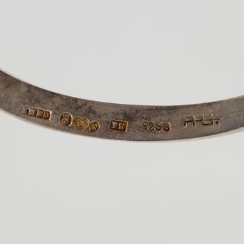 Lars Arby, two necklaces, sterling silver, Gothenburg 1976 and 1973.