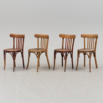 a set of four chairs, early 20th century.