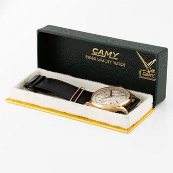 Camy, chronograph, wristwatch, 37.5 mm.