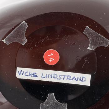 Vicke Lindstrand, vaser, 4 st, glas, sommerso teknik, Kosta.