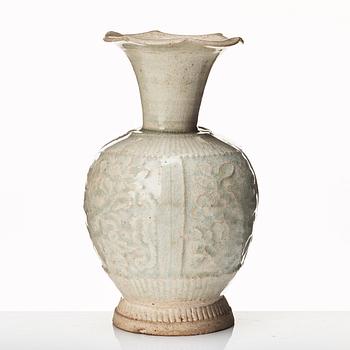 A qing bai vase, Yuan dynasty (1260-1368).