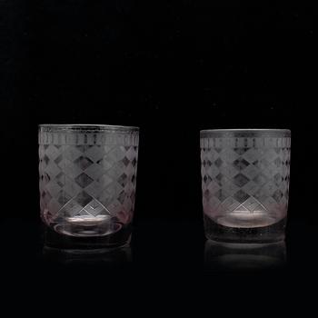 GLAS, ett par, 1800-tal.