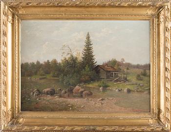 Augusta Soldan, A Cottage by a Beach.