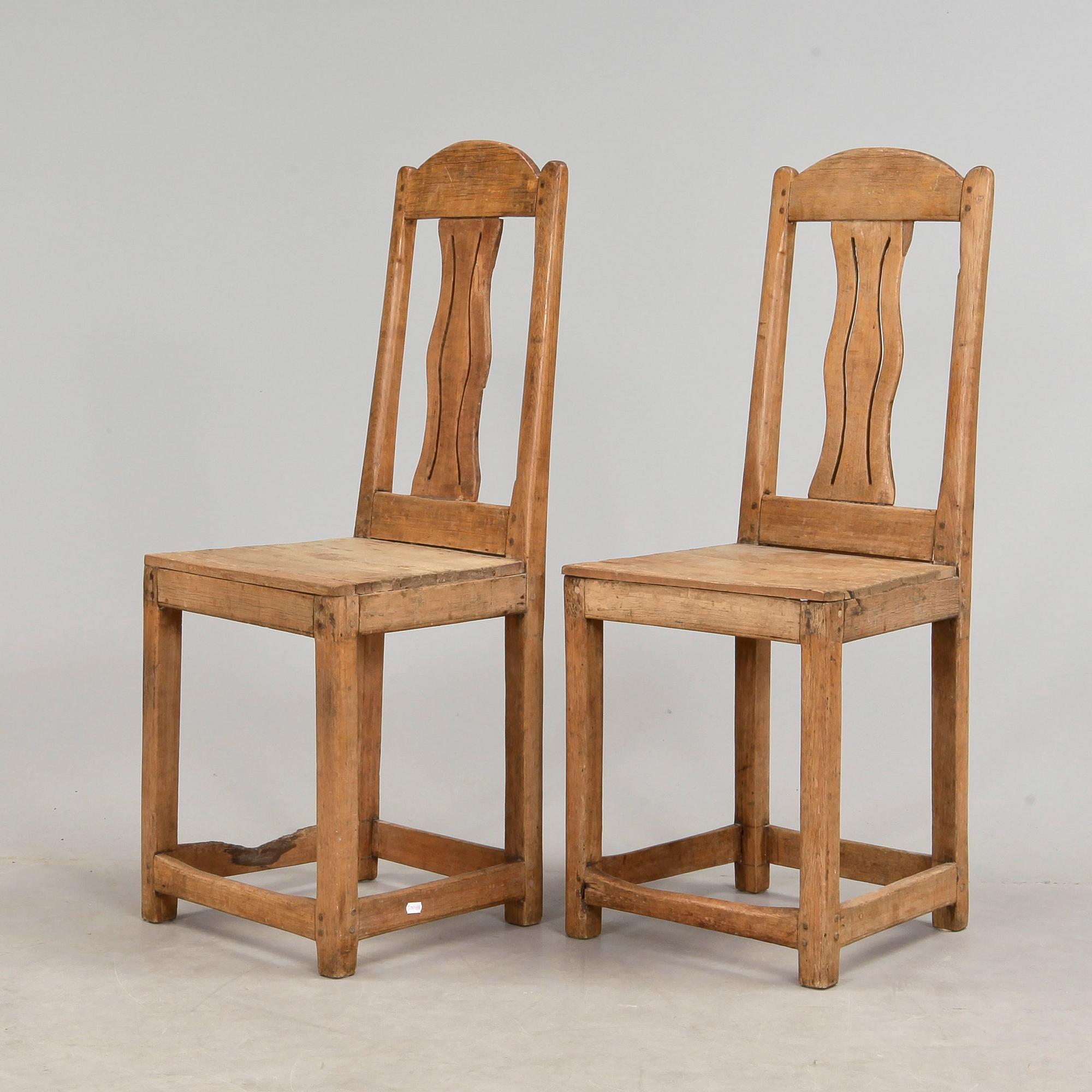 STOLAR, ett par, allmoge, 1800-tal.