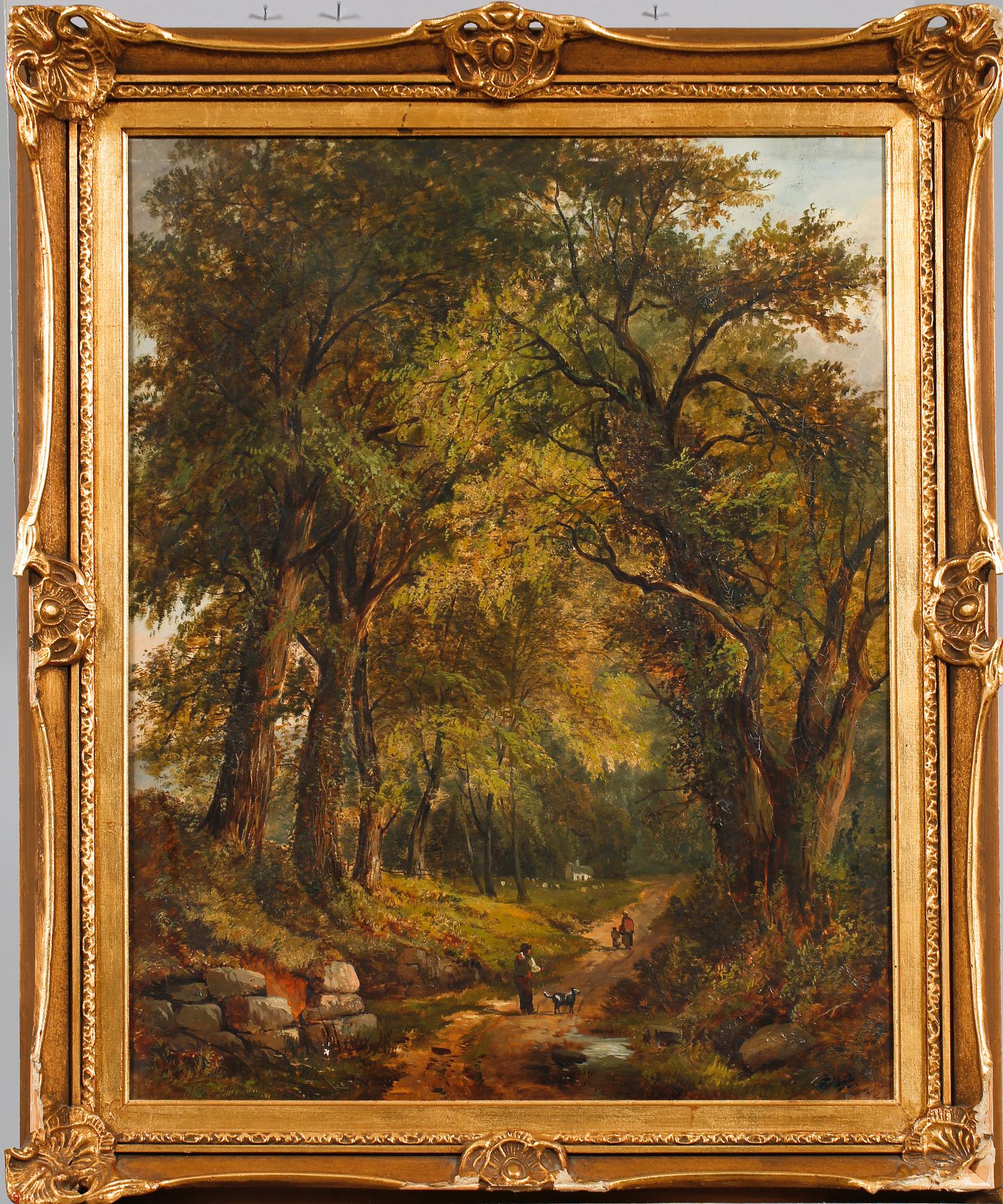 OKÄND KONSTNÄR, olja på duk, signerad Elliot, 1800/1900-tal.