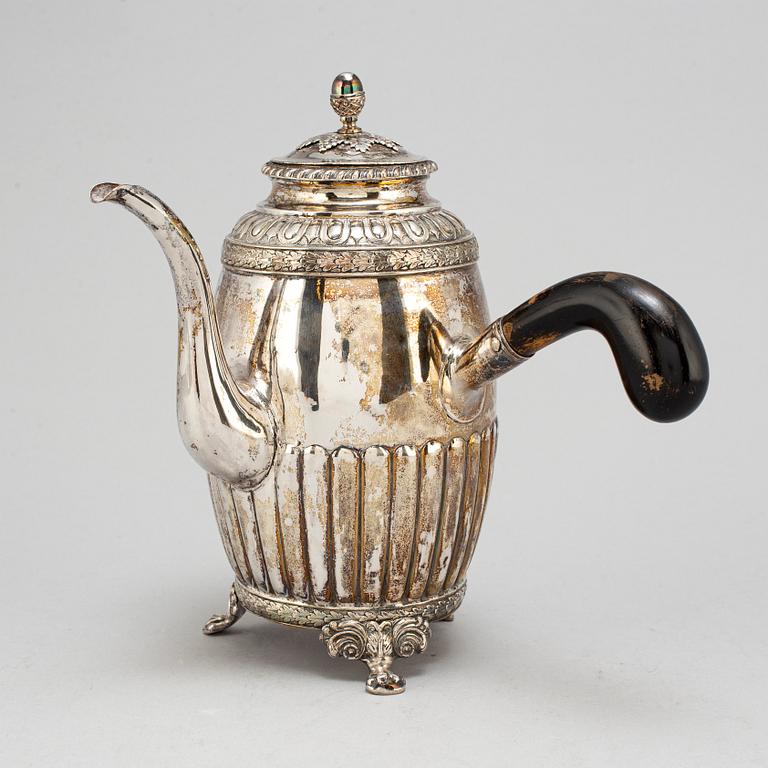 Johan Petter Grönvall, a silver coffee pot, Stockholm 1833.