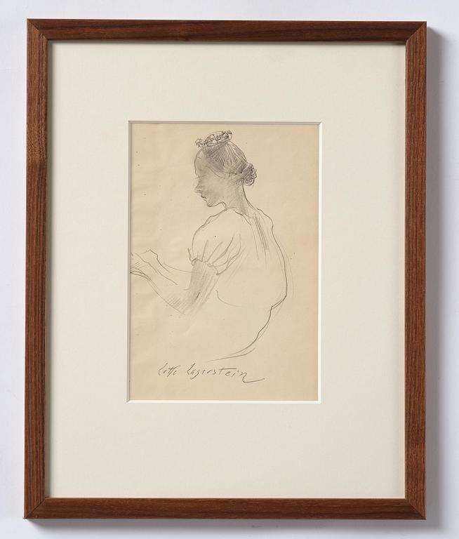 Lotte Laserstein, Girl with a wreath and hair up.