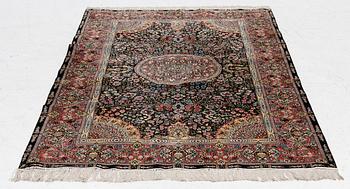Carpet, Oriental silk, approx. 184 x 125 cm.