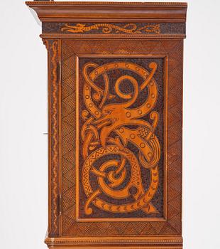 Cabinet, probably Norway, Old Norse style, late 19th century.