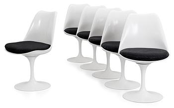 99. A set of six Eero Saarinen 'Tulip' chairs by Knoll International, USA.