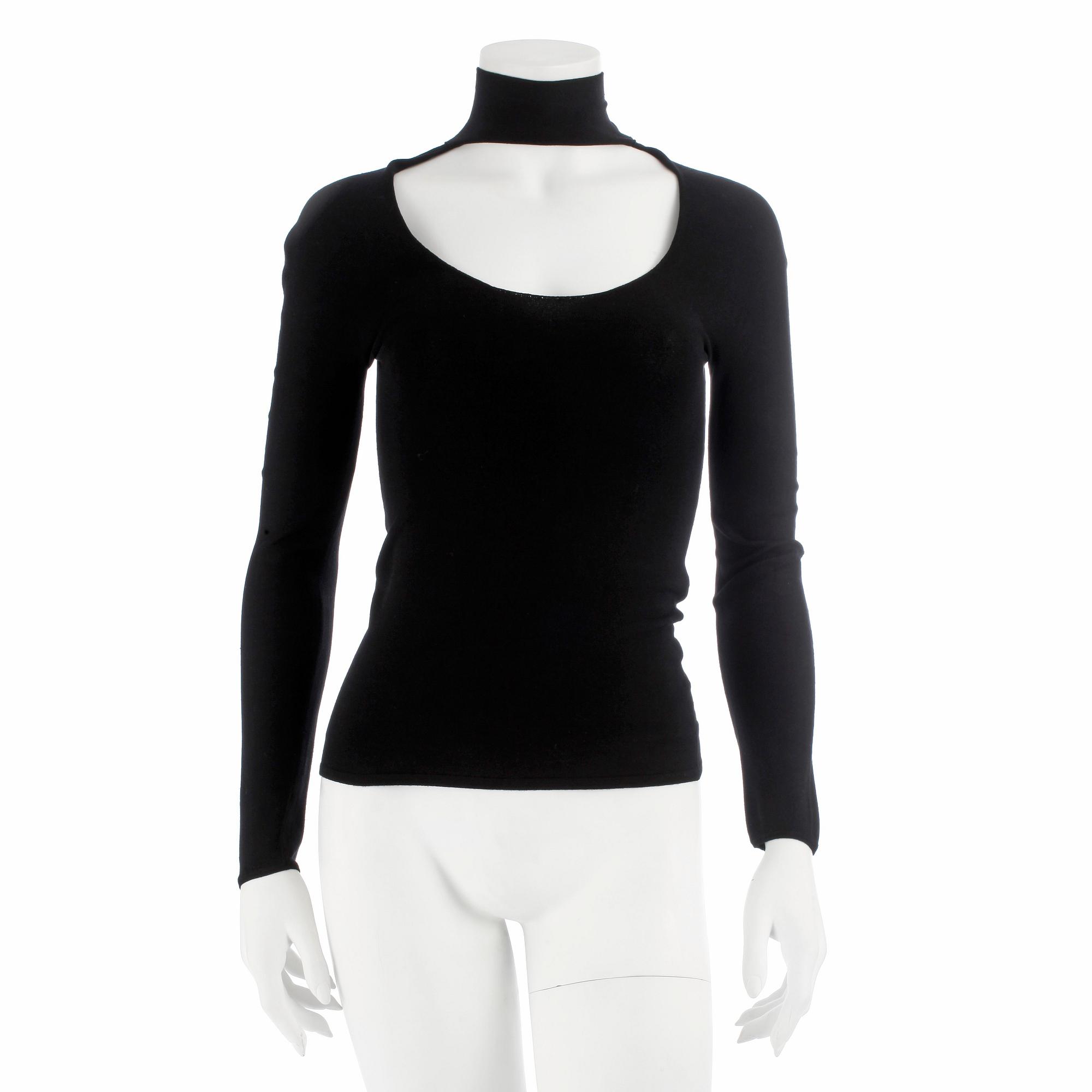 GUCCI, a black top.Size S.