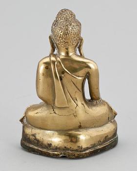 BUDDHAFIGUR, mässing. Orientalisk. 18/1900-tal.