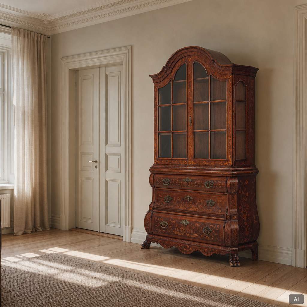 Display cabinet, Holland, Louis XV style, circa 1900.