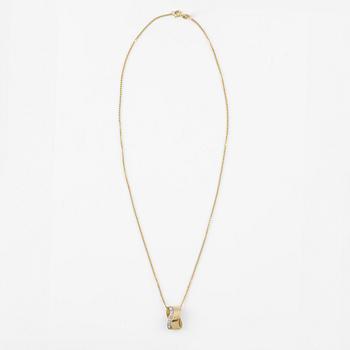 Hängsmycke med kedja, 14K guld med diamanter.