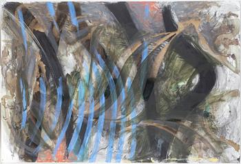 STEVEN SORMAN, Diptyk i blandteknik signerad Steven och Sorman samt daterad 1988.