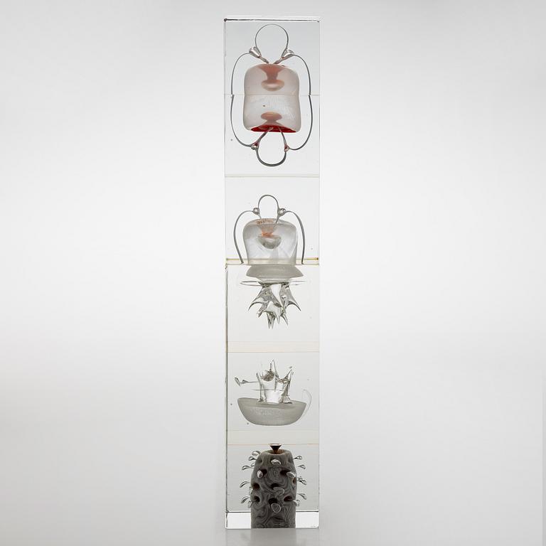 Oiva Toikka, glasskulptur, signerad Oiva Toikka Nuutajärvi Notsjö.