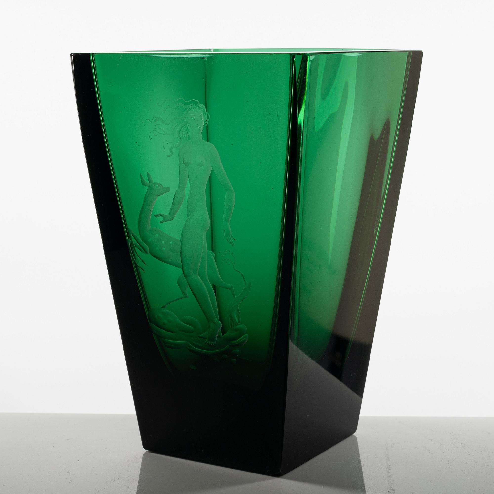 Vicke Lindstrand, a vase, Orrefors.