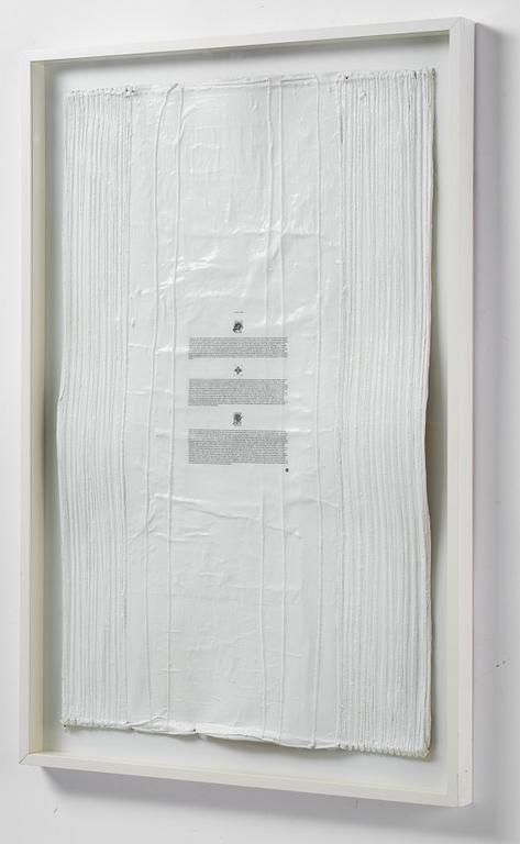 Veit Laurent Kurz, "Untitled #4 (Flag of Time Text Painting)".