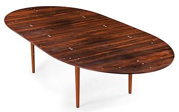 4. A Finn Juhl rosewood 'Judas' dining table, probably by Niels Vodder, Denmark 1960's.