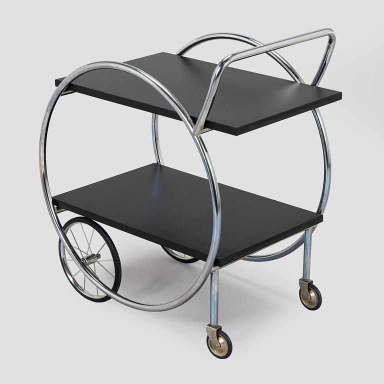 Serving trolley, functionalist style, 2000s.