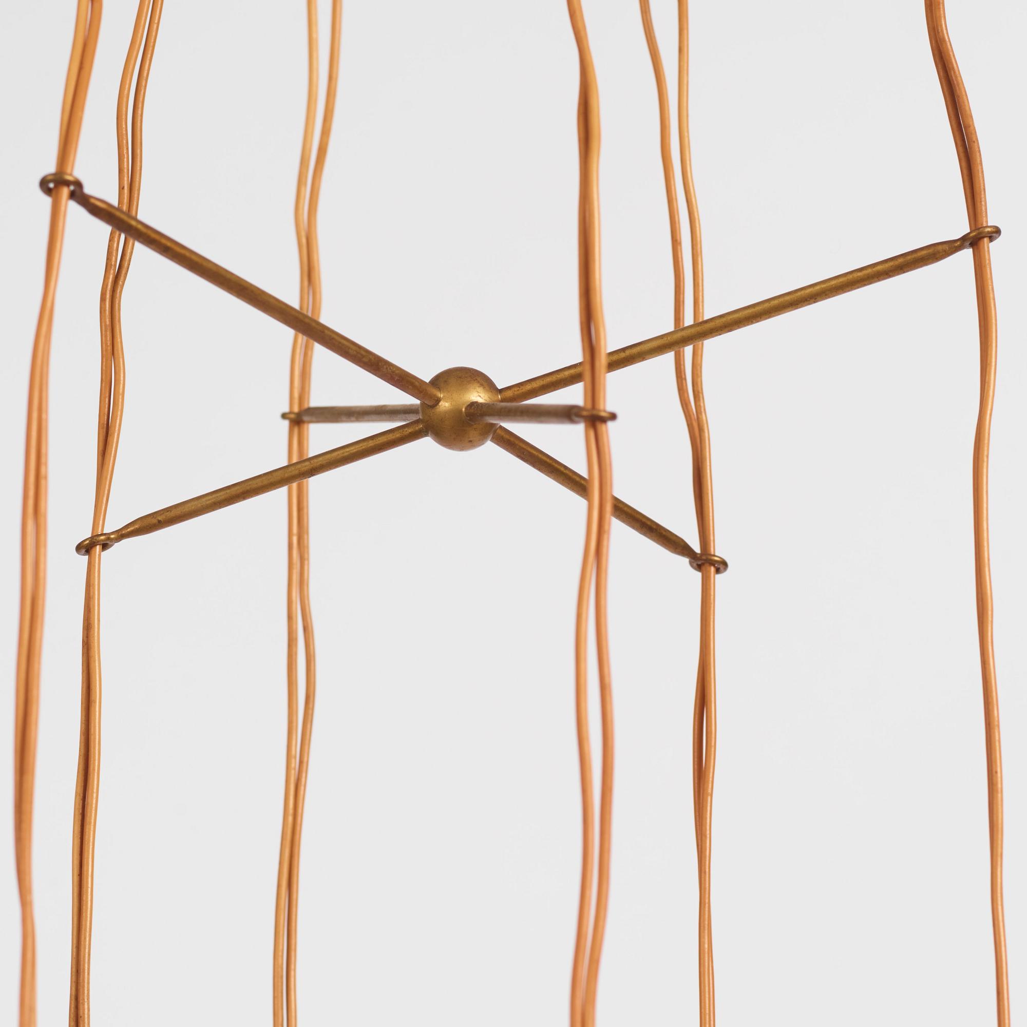 Hans Bergström, taklampa, modell "154/6", ateljé Lyktan, Åhus 1950-tal.