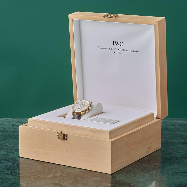 IWC, Schaffhausen, Portugieser Chrono-Rattrapante, chronograph, wristwatch, 41 mm,