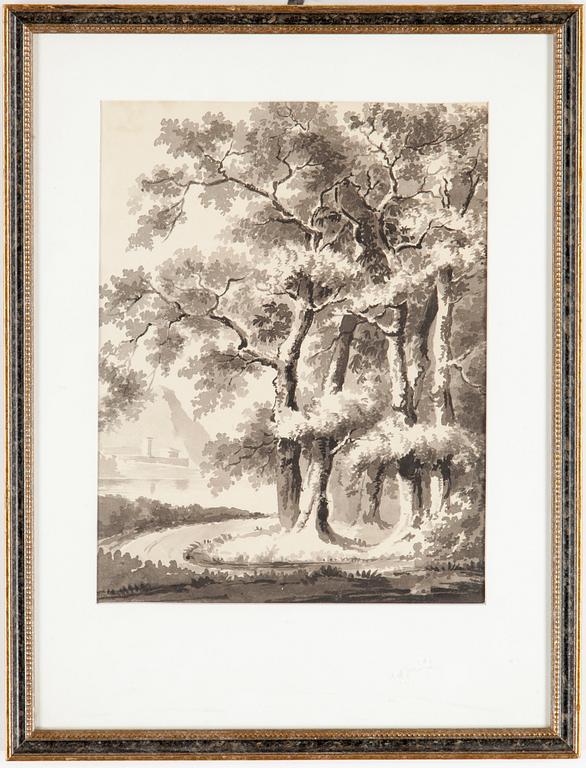 FREDRIK AUGUST LIDSTRÖMER, Ink wash.