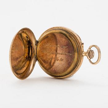 A 34 mm pocket watch.