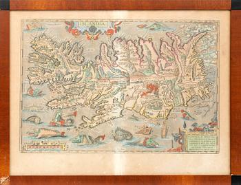 Map, "Iceland", Possibly Ortelius 1585, after.