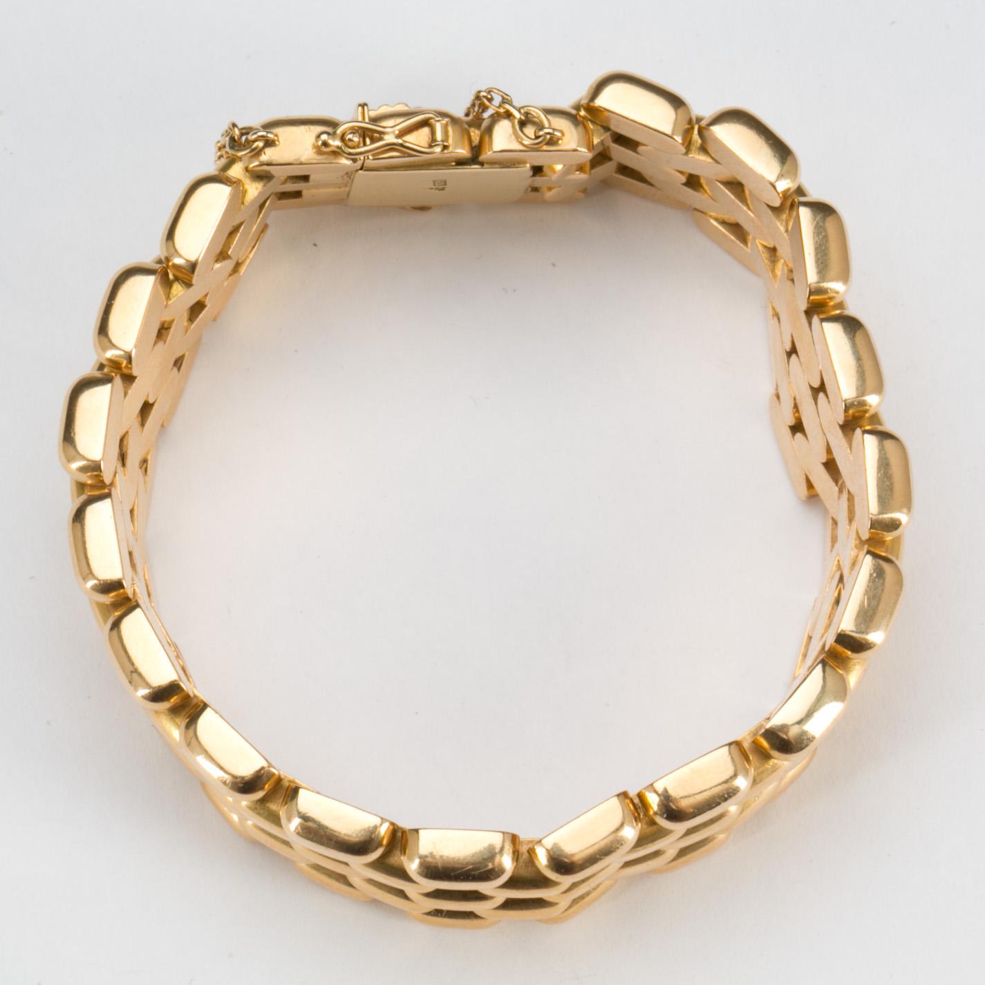 ARMLÄNK, 18k guld. Vikt ca 70 g.