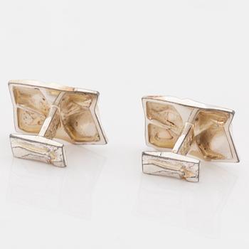 Björn Weckström, silver cufflinks, Lapponia 1974.