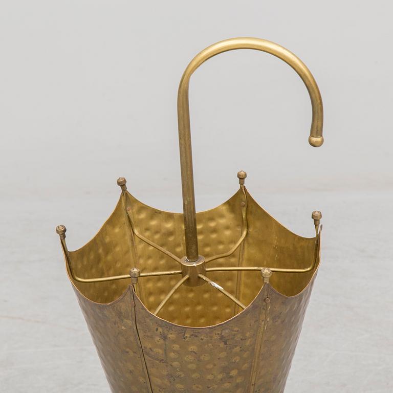 A BRASS UMBRELLA STAND, 20th century.