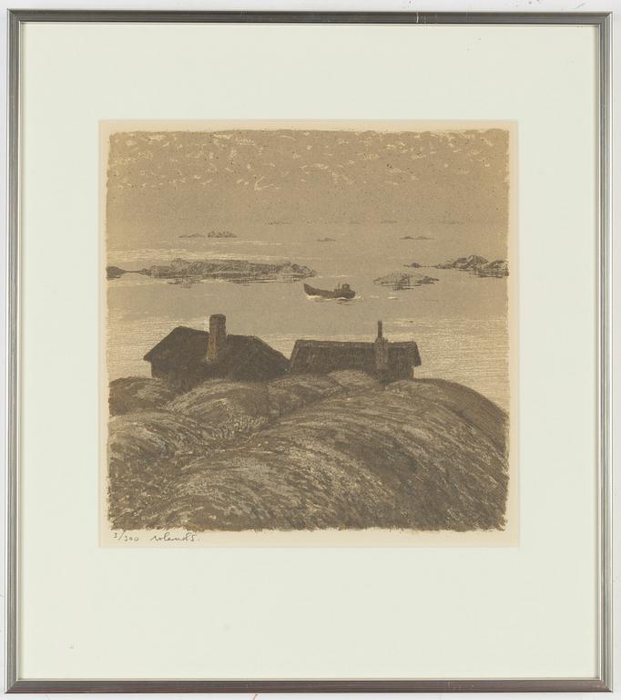 Roland Svensson, lithograph in color, signed and numbered 3/300.