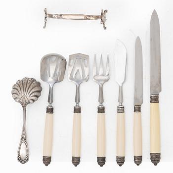 Christofle, an 111-piece silver-plate 'Rubans' flatware set, France, 20th century.