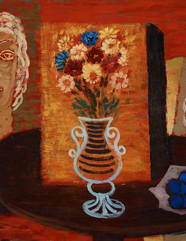 Esaias Thorén, Stilleben med blomster i vas.