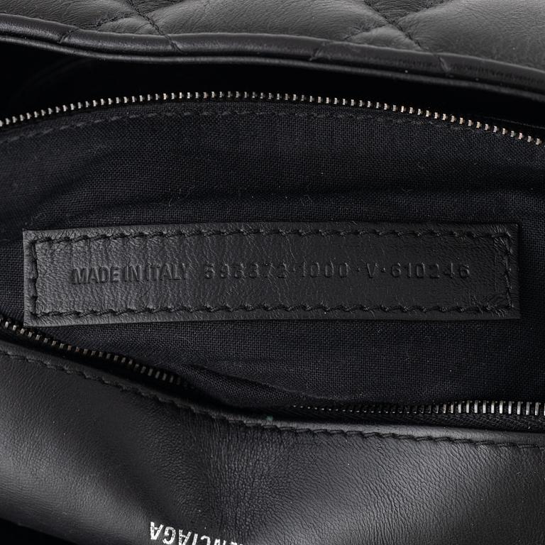 Balenciaga, A black quilted leather 'Touch B' shoulder bag.